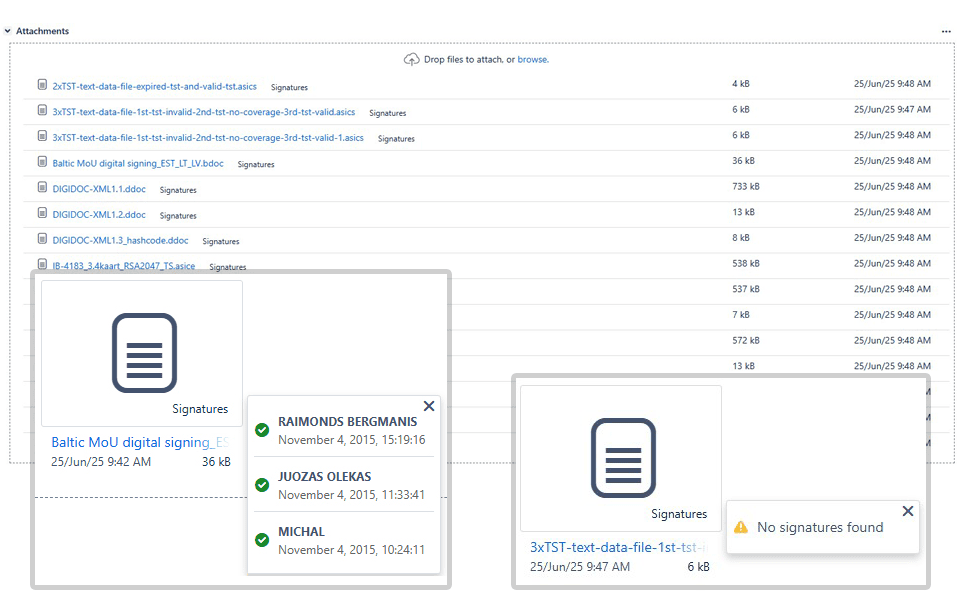 ASiC Viewer Cloud - digital signature validation in Jira
